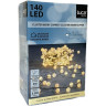 Гирлянда кластер-ягодки LUCA LIGHTING на зеленом проводе, теплый белый свет 140 ламп, 8 функций, 350 см 85410